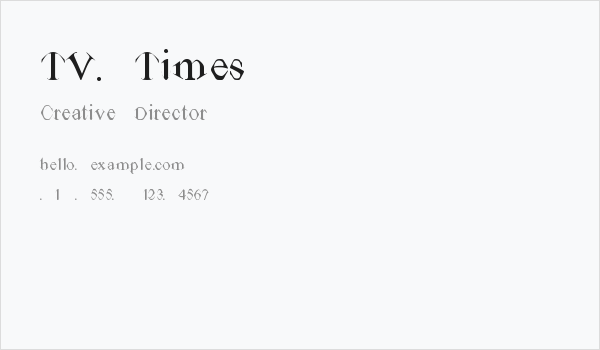 TV-Times Business Card