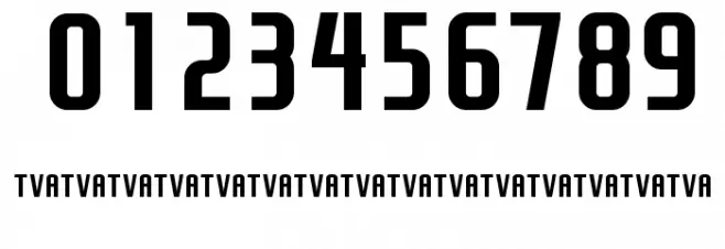 TVA 1990 Font OTHER CHARS