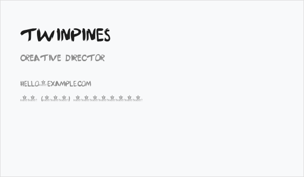 TWINPINES Business Card