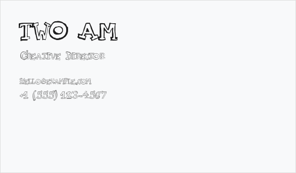 TWO AM Business Card