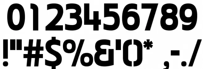 TWO Headline Font OTHER CHARS