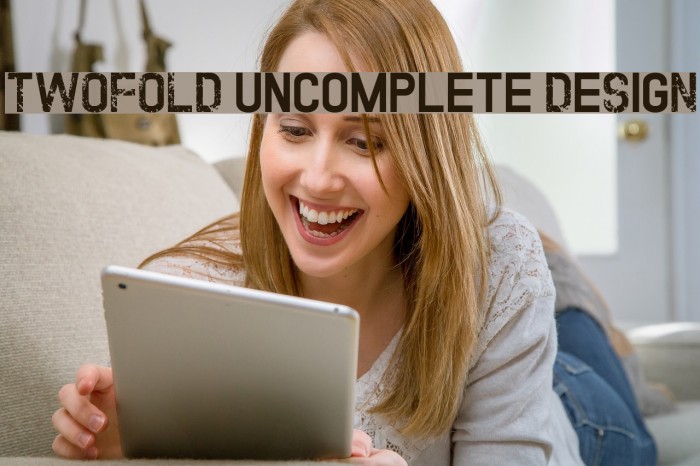 TWOFOLD uncomplete DeSigN フォント examples