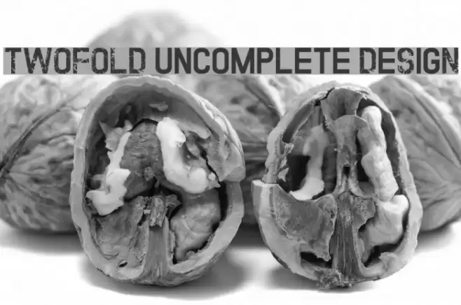 TWOFOLD uncomplete DeSigN Font examples