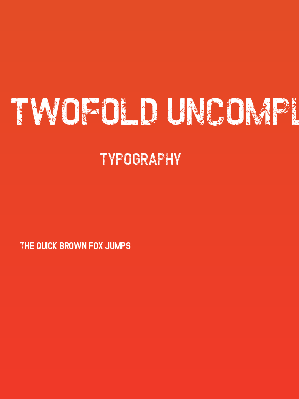 TWOFOLD uncomplete DeSigN Poster