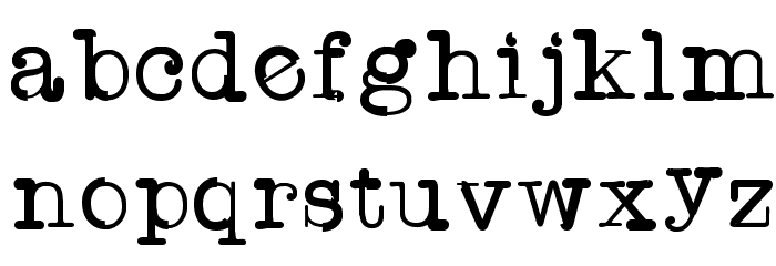 TWriterOne Font LOWERCASE