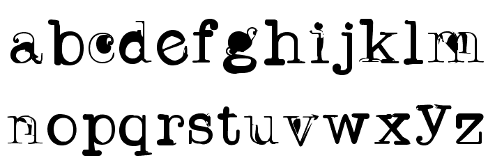 TWriterTwo Font LOWERCASE