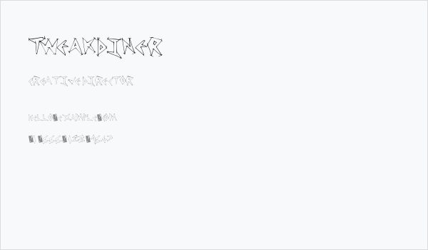 TweakDiner Business Card