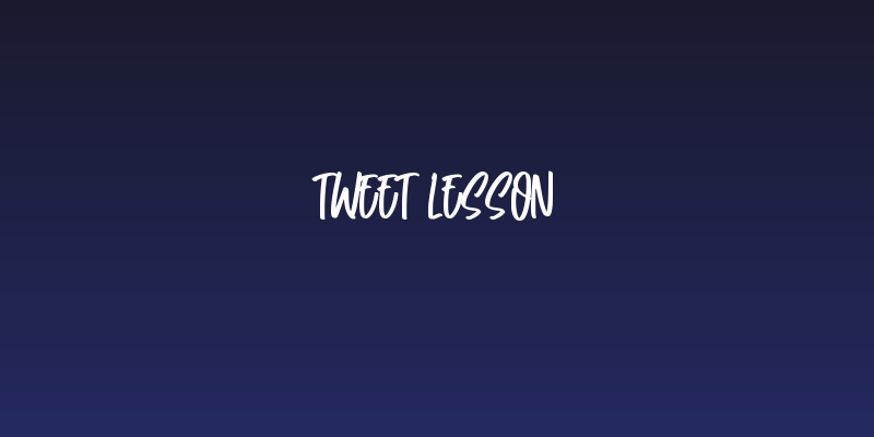 Tweet Lesson Social Header