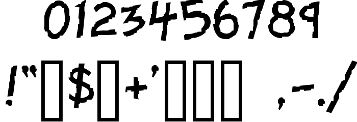Twelve Ton Fishstick Font OTHER CHARS