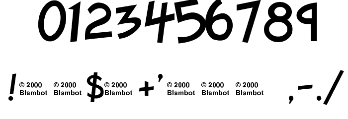 Twelve-Ton-Goldfish Font OTHER CHARS