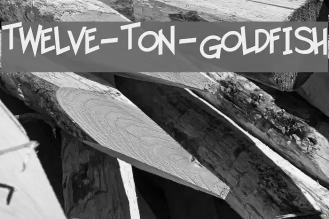 Twelve-Ton-Goldfish Schriftart examples
