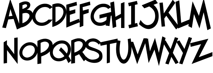 Twelve-Ton-Goldfish Font LOWERCASE