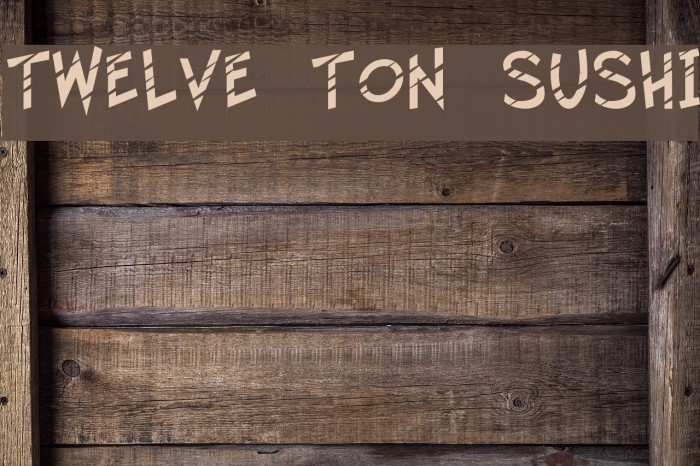 Twelve Ton Sushi Font examples