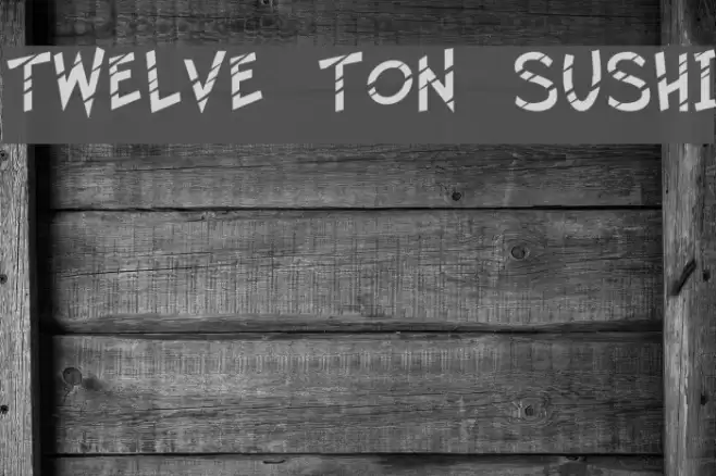 Twelve Ton Sushi Font examples