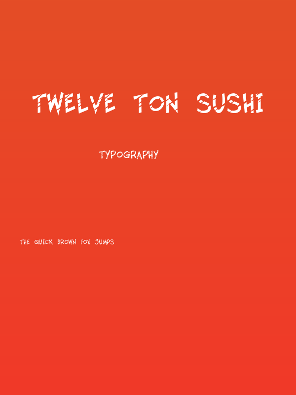 Twelve Ton Sushi Poster