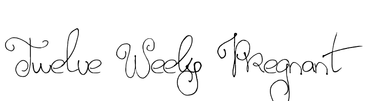 Twelve Weeks Pregnant Font