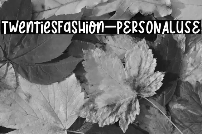 TwentiesFashion_PERSONALUSE Font examples