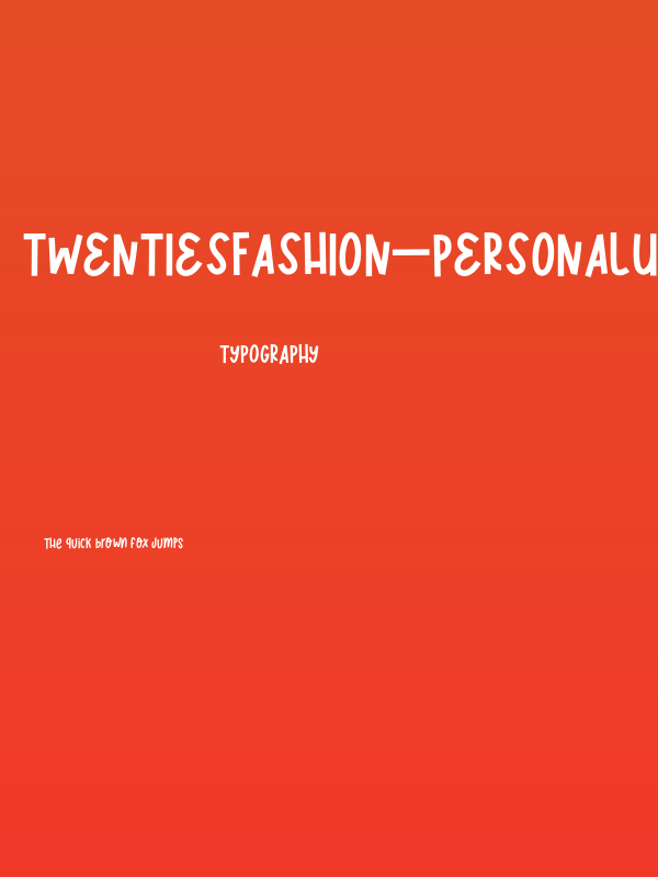 TwentiesFashion_PERSONALUSE Poster