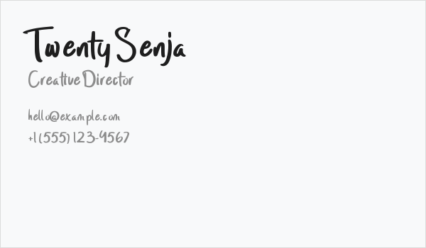 Twenty Senja Business Card