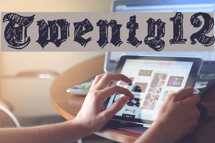 Twenty12 Font examples