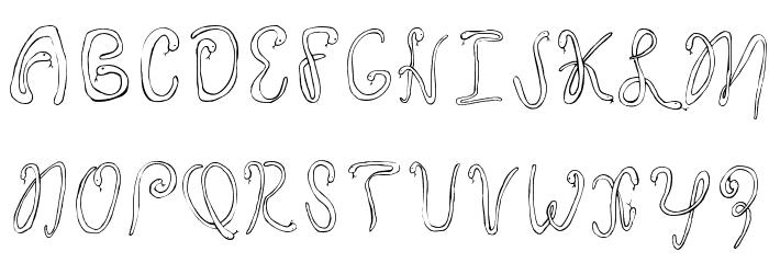 Twentysix Snakerumba Font LOWERCASE