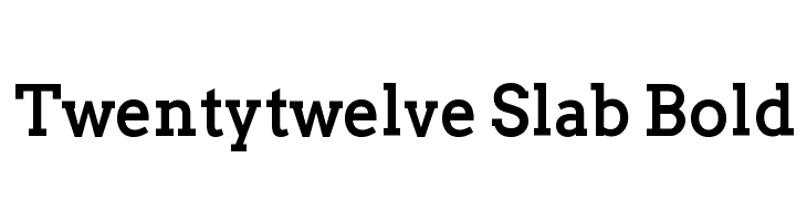 Twentytwelve Slab Bold  لخطوط تنزيل