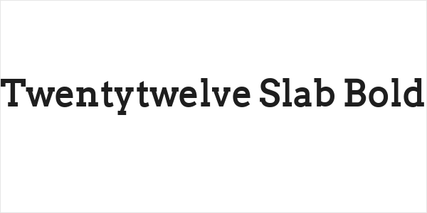 Twentytwelve Slab Bold Logo