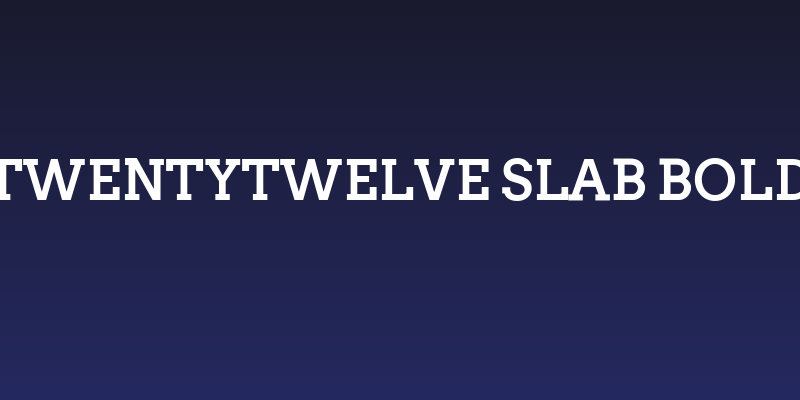 Twentytwelve Slab Bold Social Header