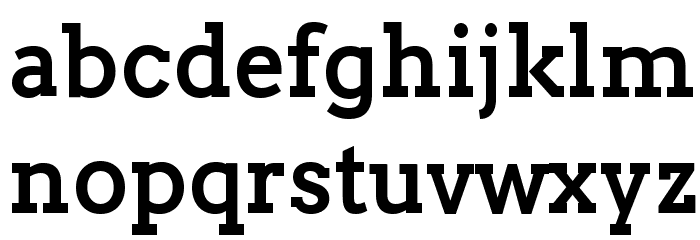 Twentytwelve Slab Bold Font LOWERCASE