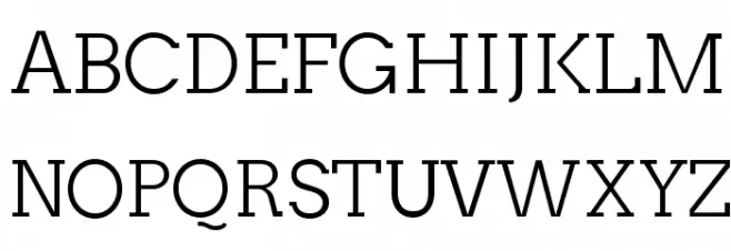 Twentytwelve Slab Light Font Litere mari