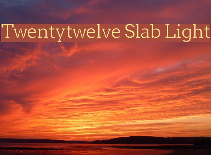 Twentytwelve Slab Light Font examples