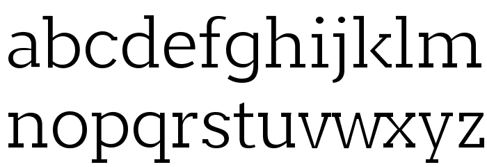 Twentytwelve Slab Light Font LOWERCASE
