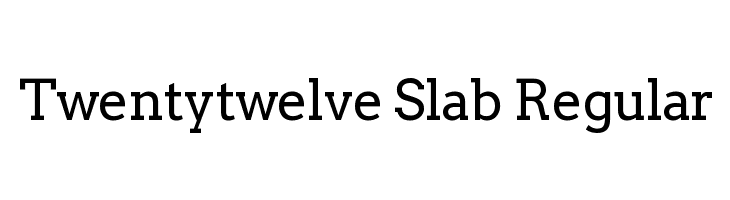 Twentytwelve Slab Regular  Скачать бесплатные шрифты