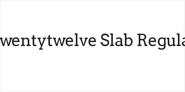 Twentytwelve Slab Regular Logo