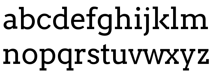 Twentytwelve Slab Regular Font LOWERCASE