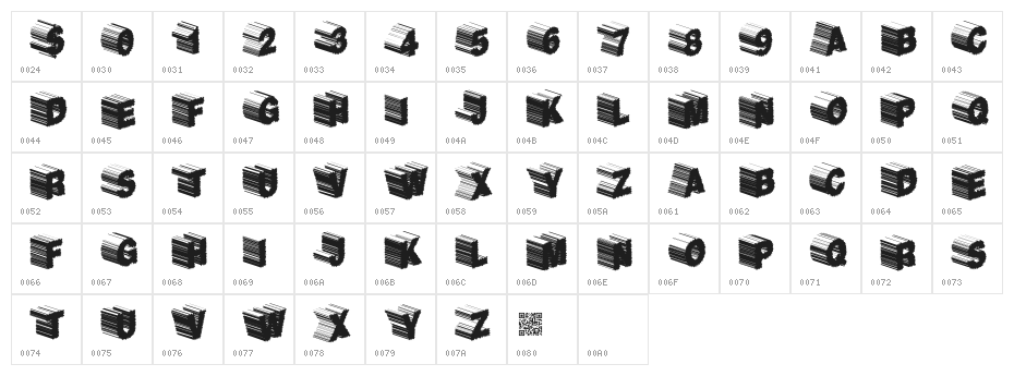 TwerkFifty Character Map
