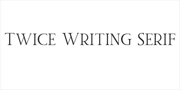 Twice Writing Serif Logo