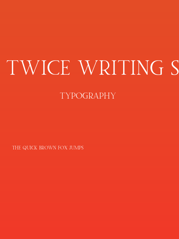 Twice Writing Serif Poster
