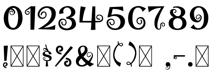 TwiddleRegular Font OTHER CHARS