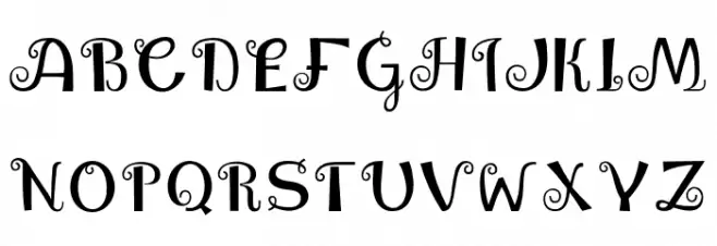 TwiddleRegular フォント 大文字