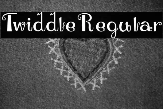 TwiddleRegular Caratteri examples
