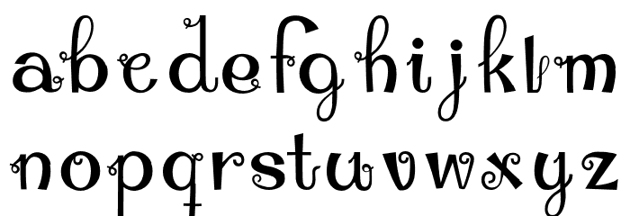 TwiddleRegular Font LOWERCASE
