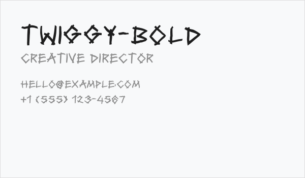 Twiggy-Bold Business Card