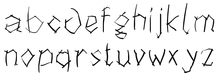 Twiggy-Light Font LOWERCASE