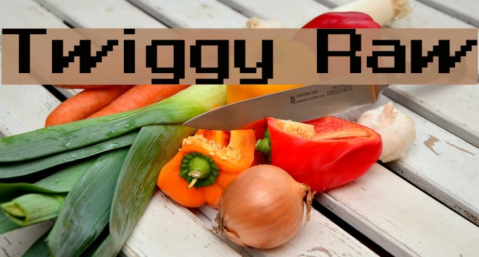 Twiggy Raw Font examples