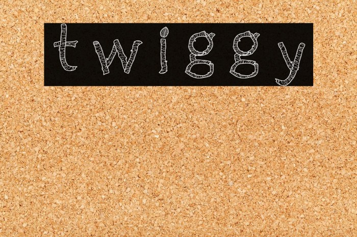 Twiggy Font examples