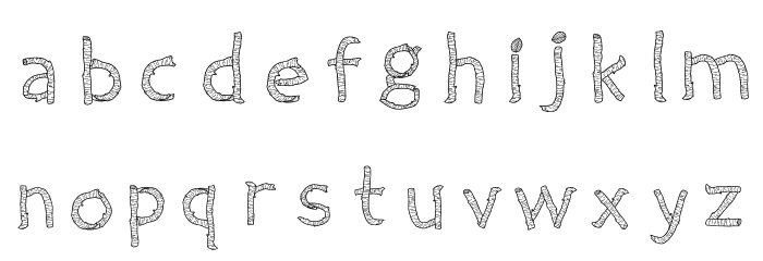 Twiggy Font LOWERCASE