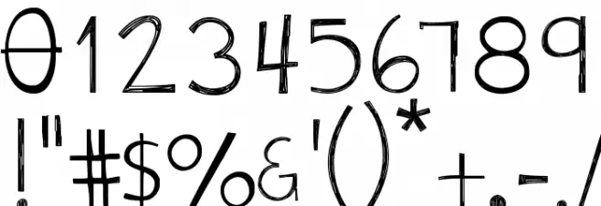 TwiggyPopScratch Font OTHER CHARS