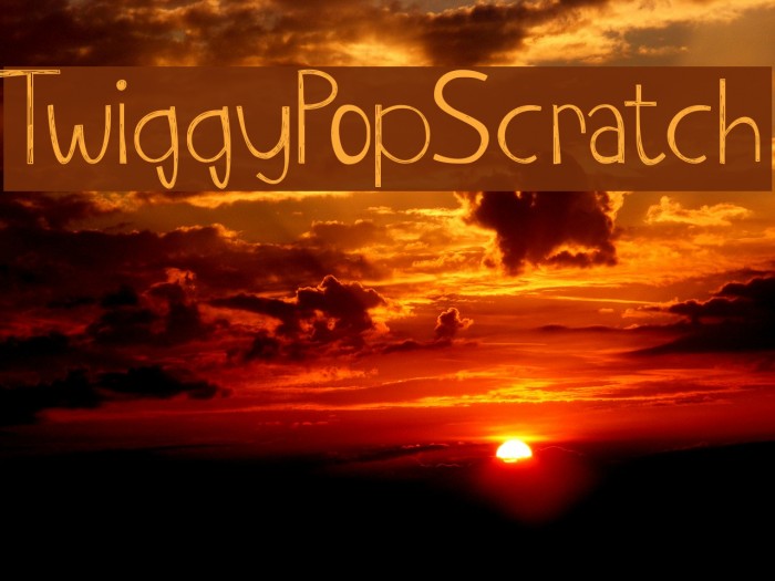 TwiggyPopScratch Font examples