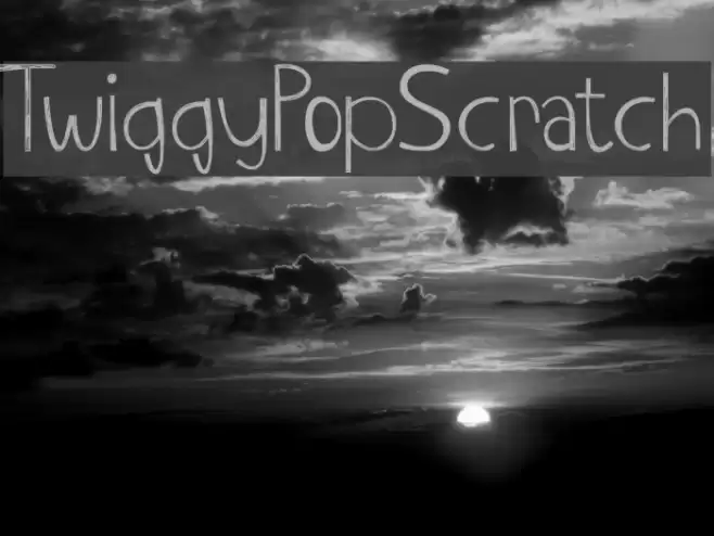 TwiggyPopScratch Font examples